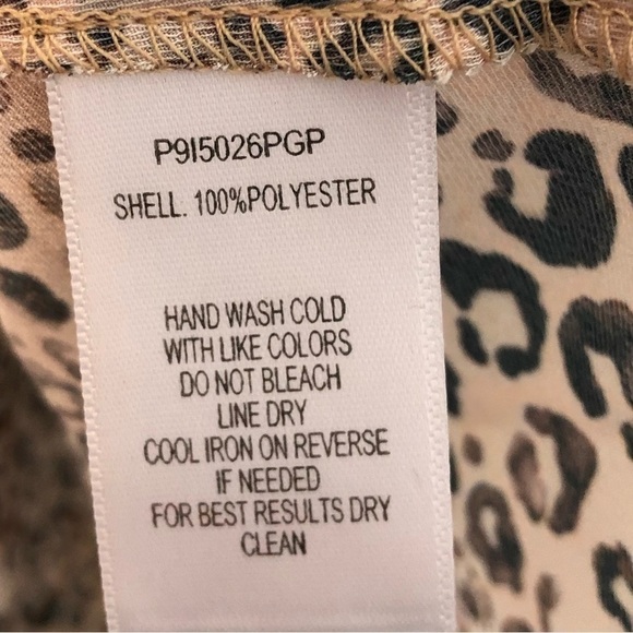 Parker Mini Camel Jungle Peasant V-Neck Peplum Blouse Brown - Picture 4 of 5